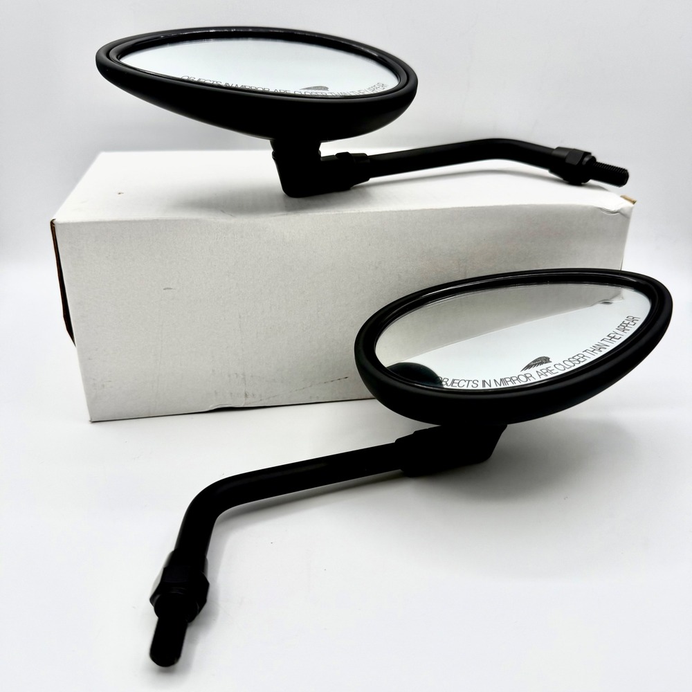 Genuine OEM Indian Motorcycle Matte Black Convex Mirror Set Left & Right, NEW